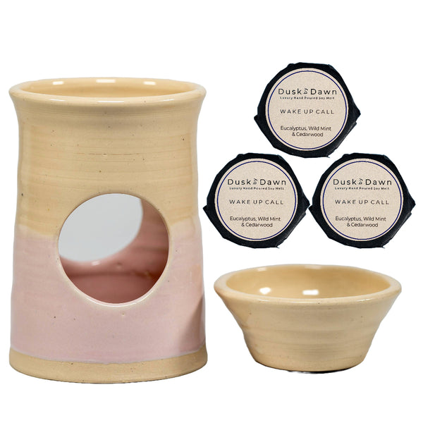 Baby Pink Ceramic Wax Warmer with 3 Wax Melts