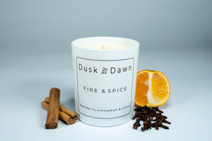 Fire & Spice - Mandarin, Cinnamon & Clove Soy Candle - Dusk by Dawn