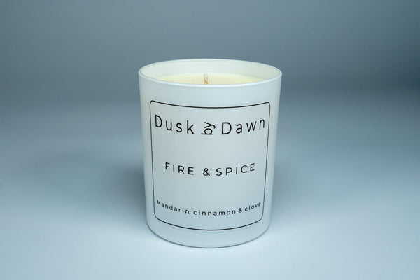 Fire & Spice - Mandarin, Cinnamon & Clove Soy Candle - Dusk by Dawn