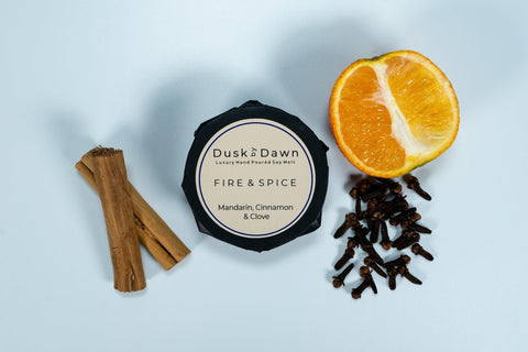 Fire & Spice - Mandarin, Cinnamon & Clove Soy Wax Melt - Dusk by Dawn