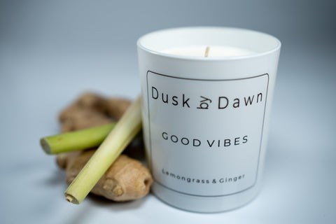 Good Vibes - Lemongrass & Ginger Soy Candle - Dusk by Dawn