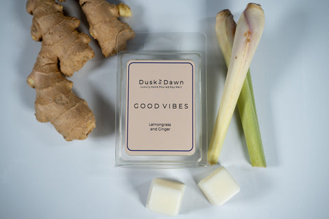 Good Vibes - Lemongrass & Ginger Soy Wax Melt Cubes - Dusk by Dawn