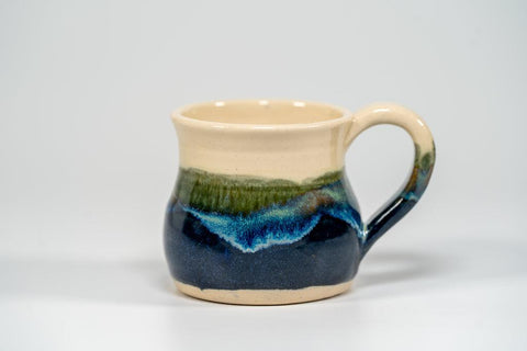 Hand Made Ceramic Sea Sand & Sky Small Mug - Dusk by Dawn