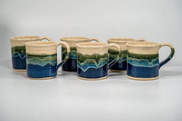 Hand Made Ceramic Sea Sand & Sky Tankard - Dusk by Dawn