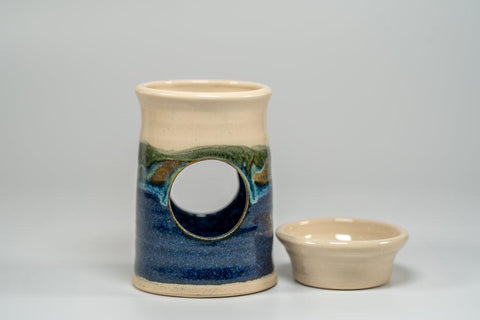 Hand Made Ceramic Wax Warmer - Blue - Dusk by Dawn