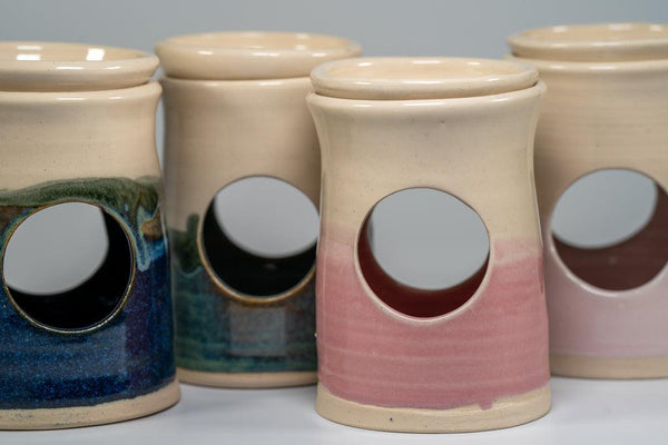 Hand Made Ceramic Wax Warmer - Green - Dusk by Dawn