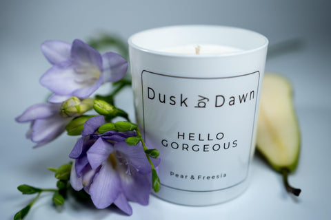 Hello Gorgeous - Pear & Freesia Soy Candle - Dusk by Dawn