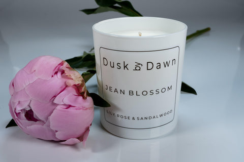 Jean Blossom - Lily, Rose & Sandalwood Soy Candle - Dusk by Dawn
