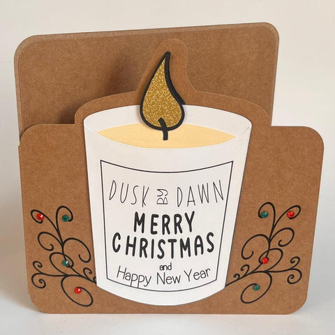 Merry Christmas Card - Candle Theme - Dusk by Dawn
