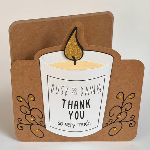 Thank You Card - Candle Theme - Dusk by Dawn