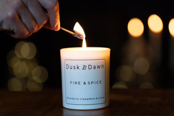 Fire & Spice - Mandarin, Cinnamon & Clove Soy Candle - Dusk by Dawn